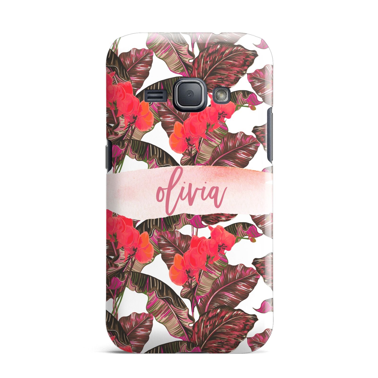 Personalised Tropical Orchid Floral Samsung Galaxy J1 2016 Case