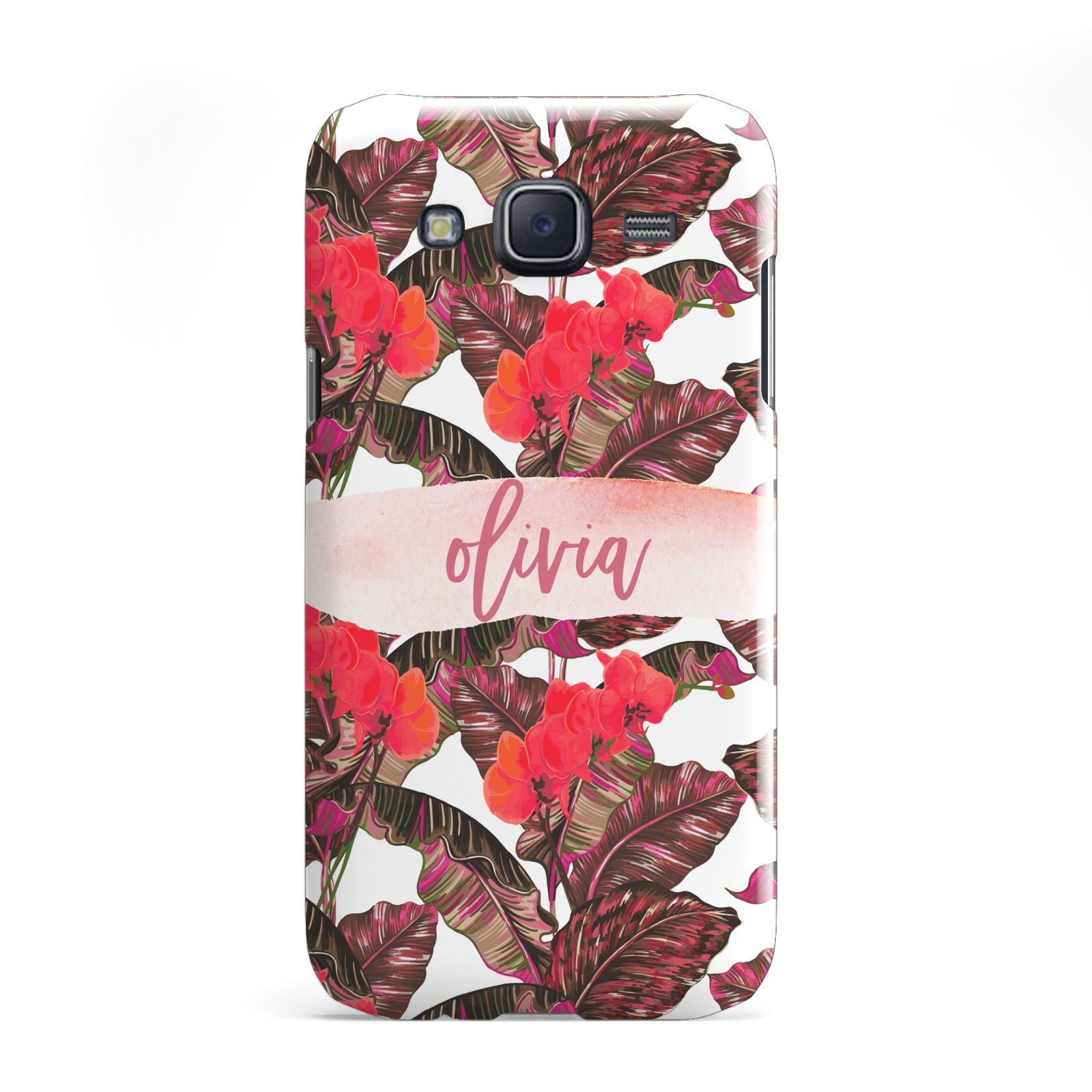 Personalised Tropical Orchid Floral Samsung Galaxy J5 Case