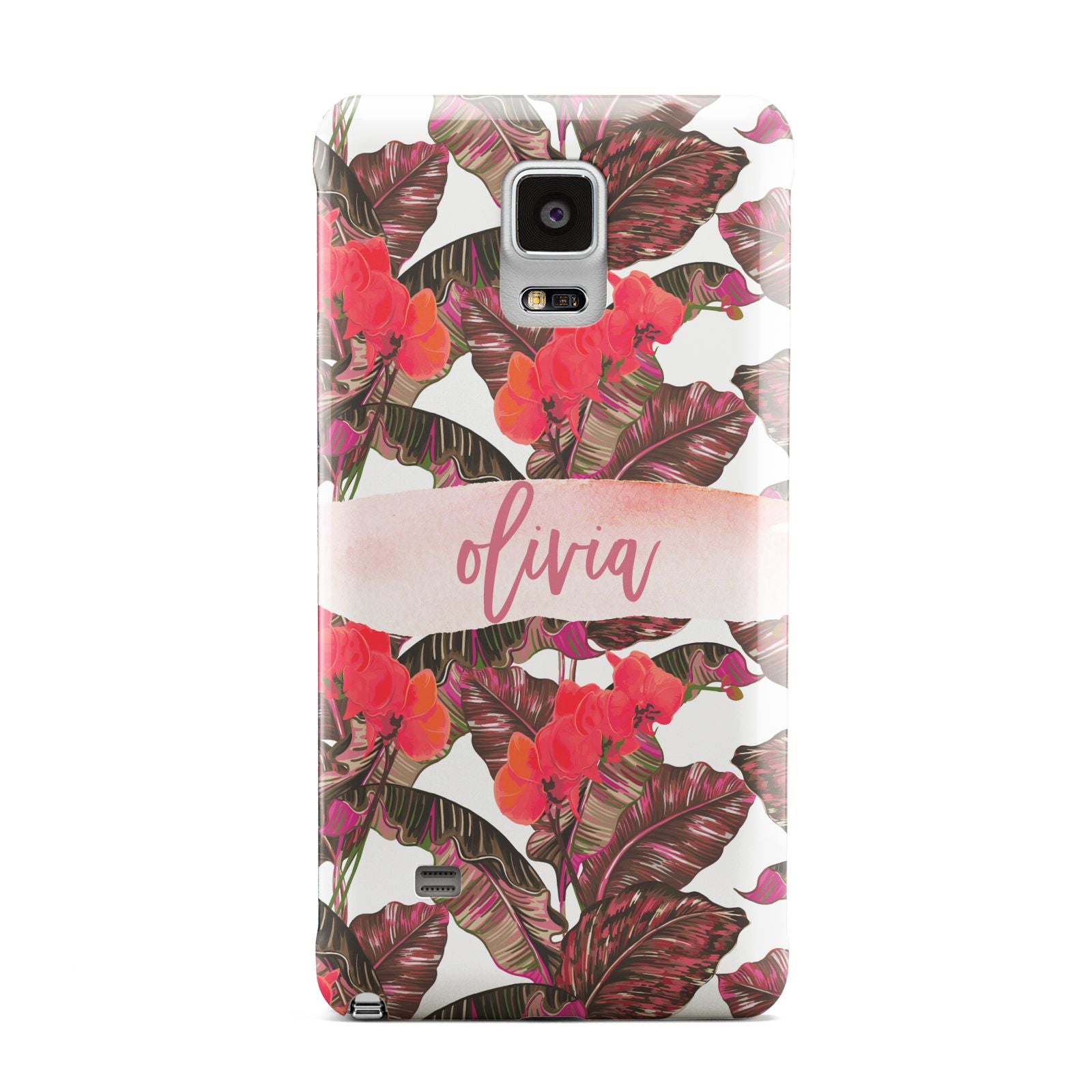 Personalised Tropical Orchid Floral Samsung Galaxy Note 4 Case