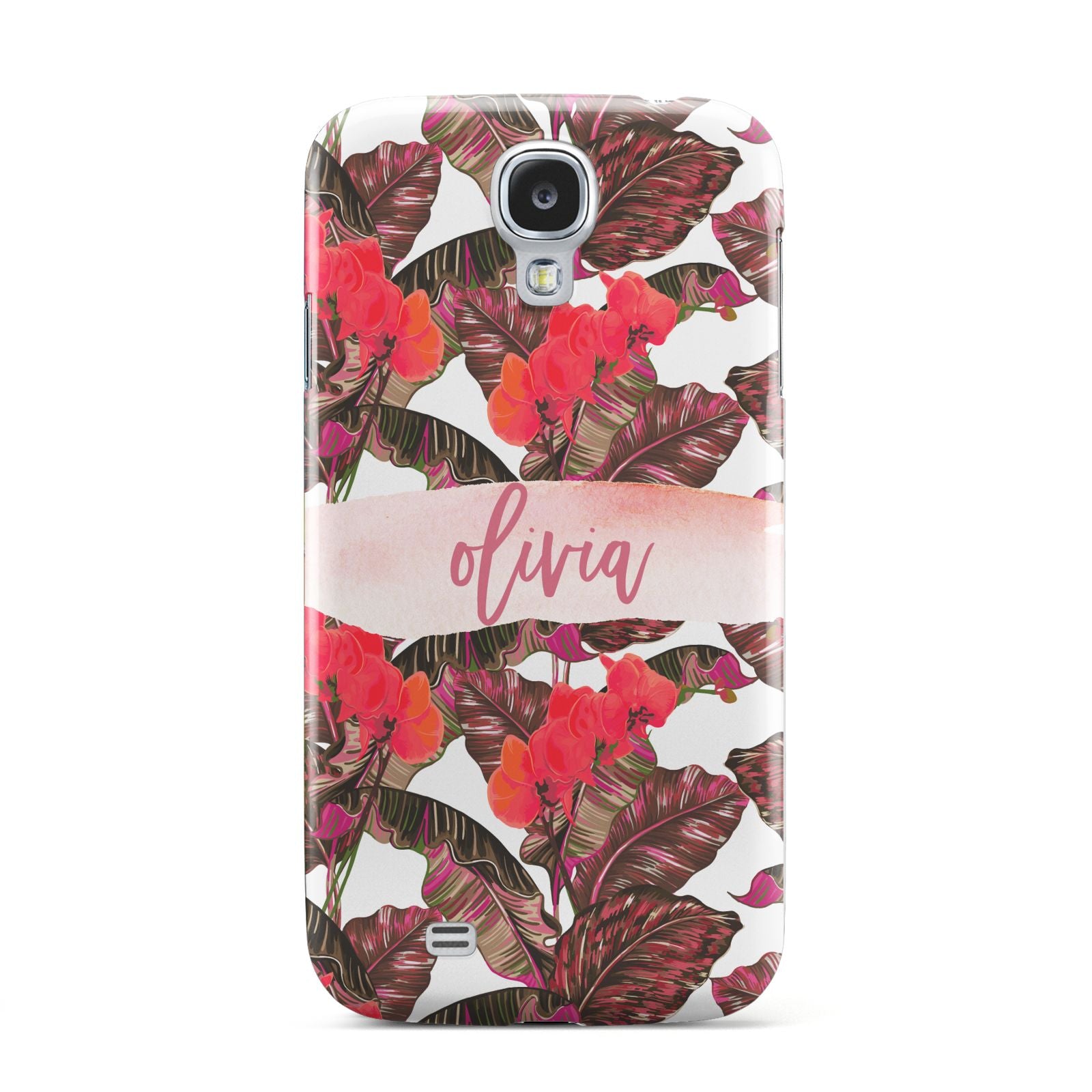 Personalised Tropical Orchid Floral Samsung Galaxy S4 Case