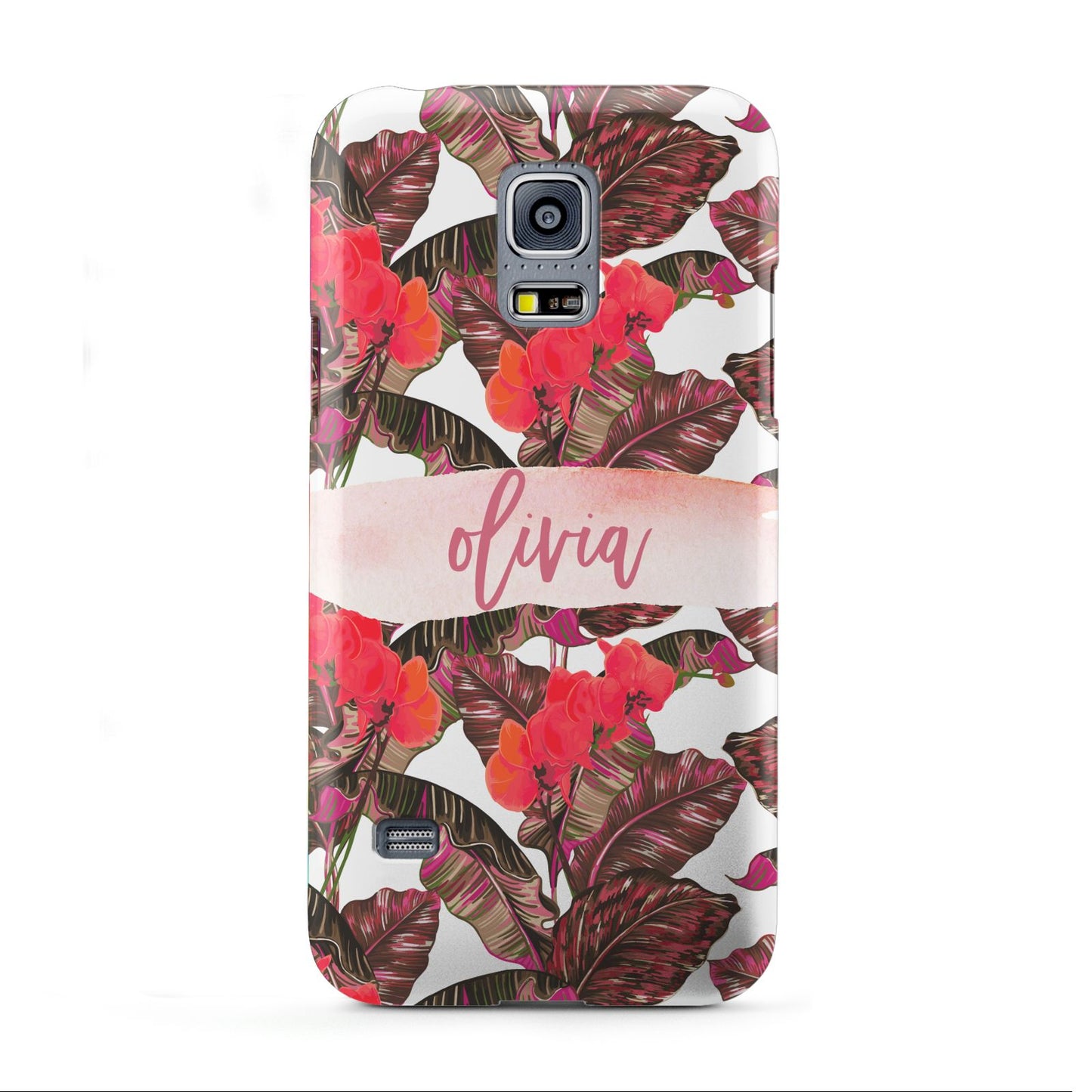 Personalised Tropical Orchid Floral Samsung Galaxy S5 Mini Case