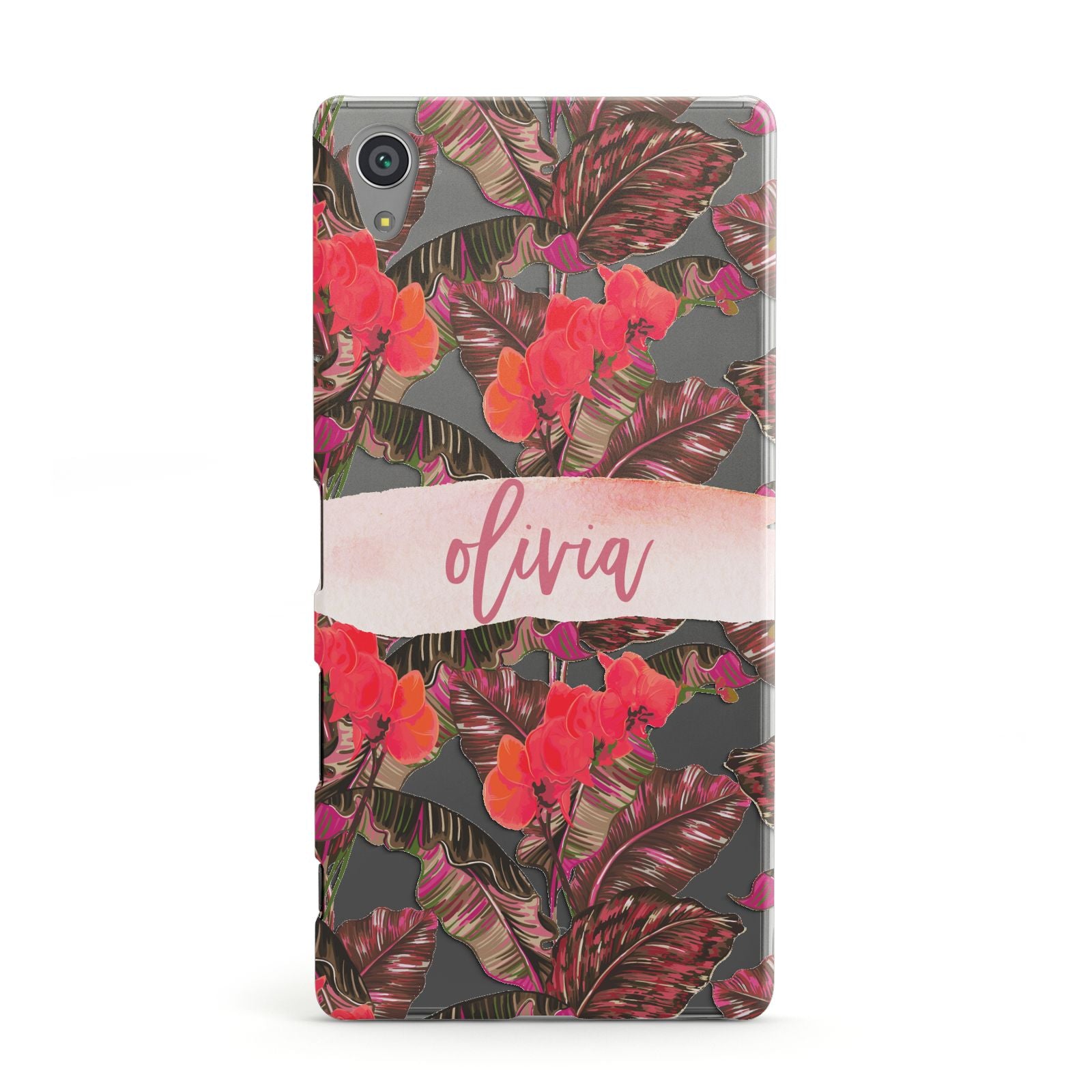 Personalised Tropical Orchid Floral Sony Xperia Case