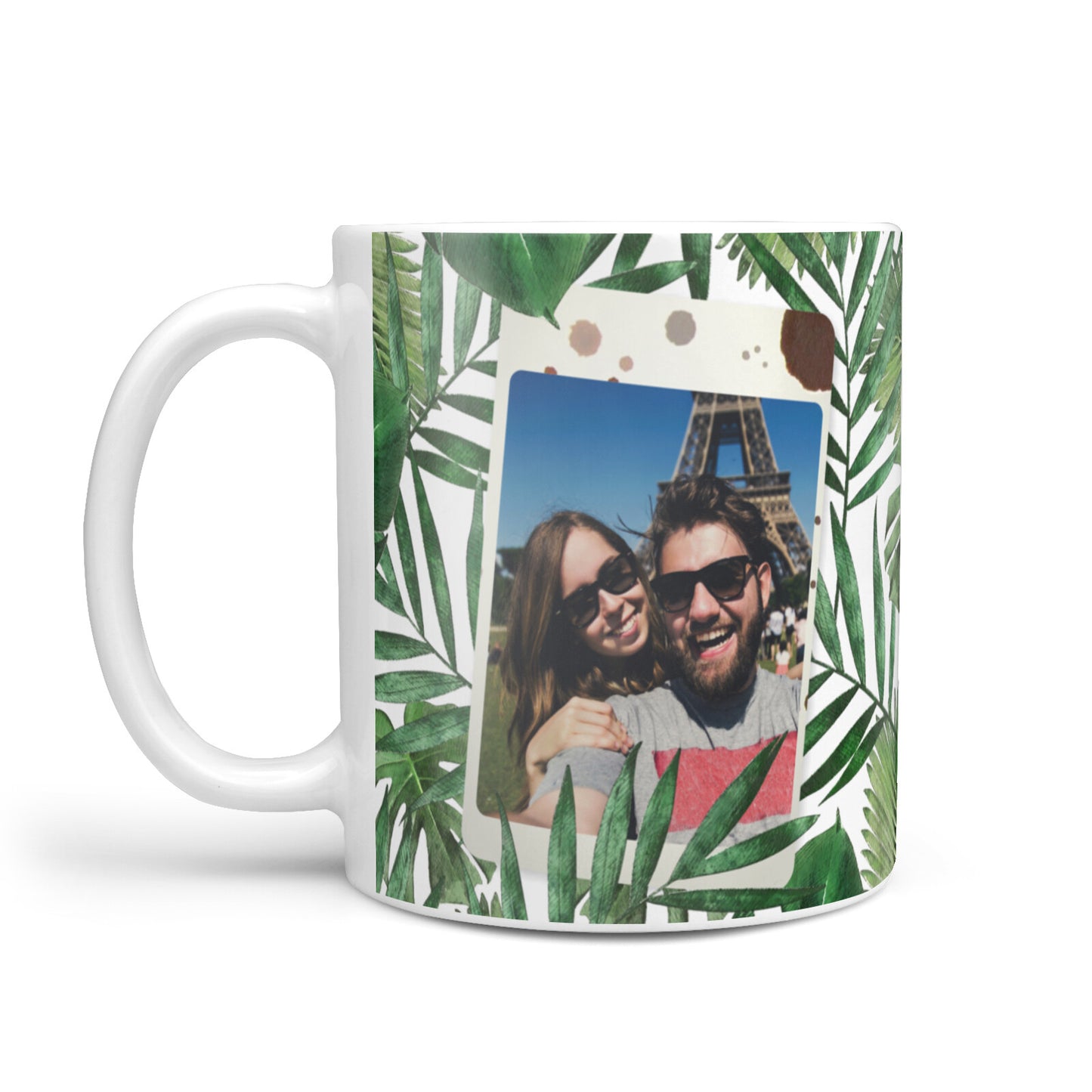 Personalised Tropical Photo Text 10oz Mug Alternative Image 1