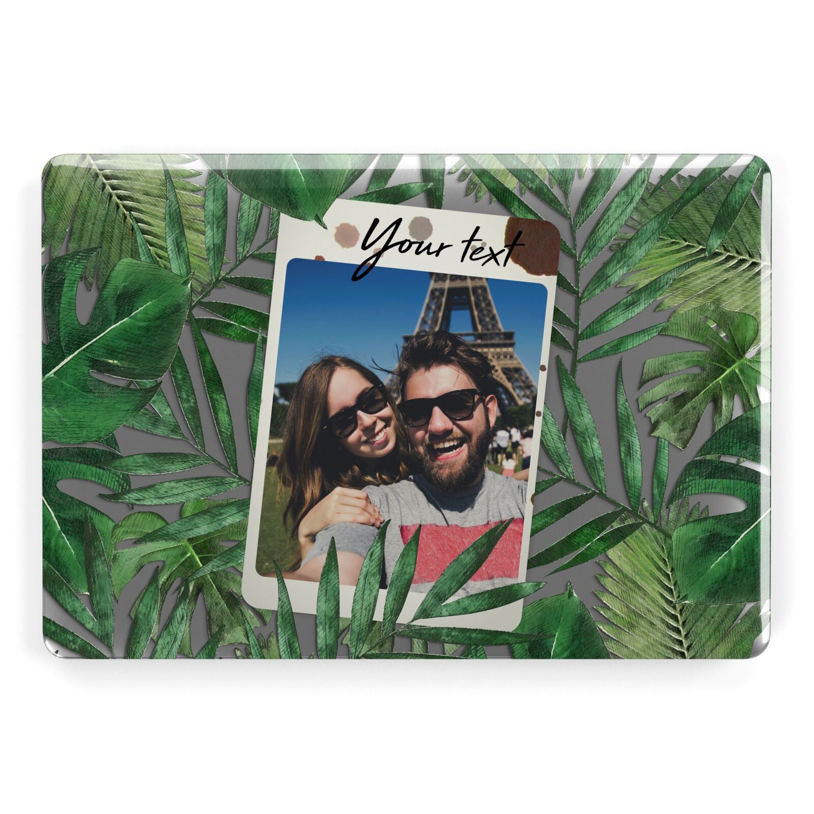 Personalised Tropical Photo Text Apple MacBook Case