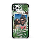 Personalised Tropical Photo Text Apple iPhone 11 Pro Max in Silver with Black Impact Case