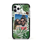 Personalised Tropical Photo Text Apple iPhone 11 Pro in Silver with Black Impact Case