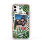 Personalised Tropical Photo Text Apple iPhone 11 in White with Pink Impact Case