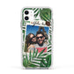 Personalised Tropical Photo Text Apple iPhone 11 in White with White Impact Case