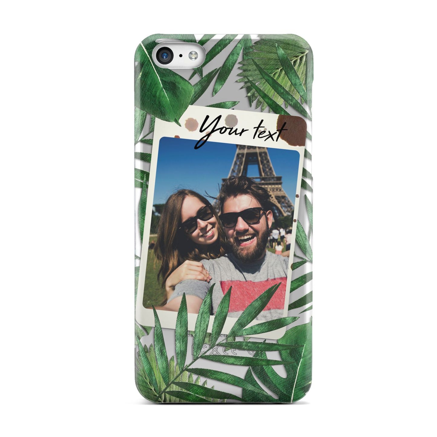 Personalised Tropical Photo Text Apple iPhone 5c Case