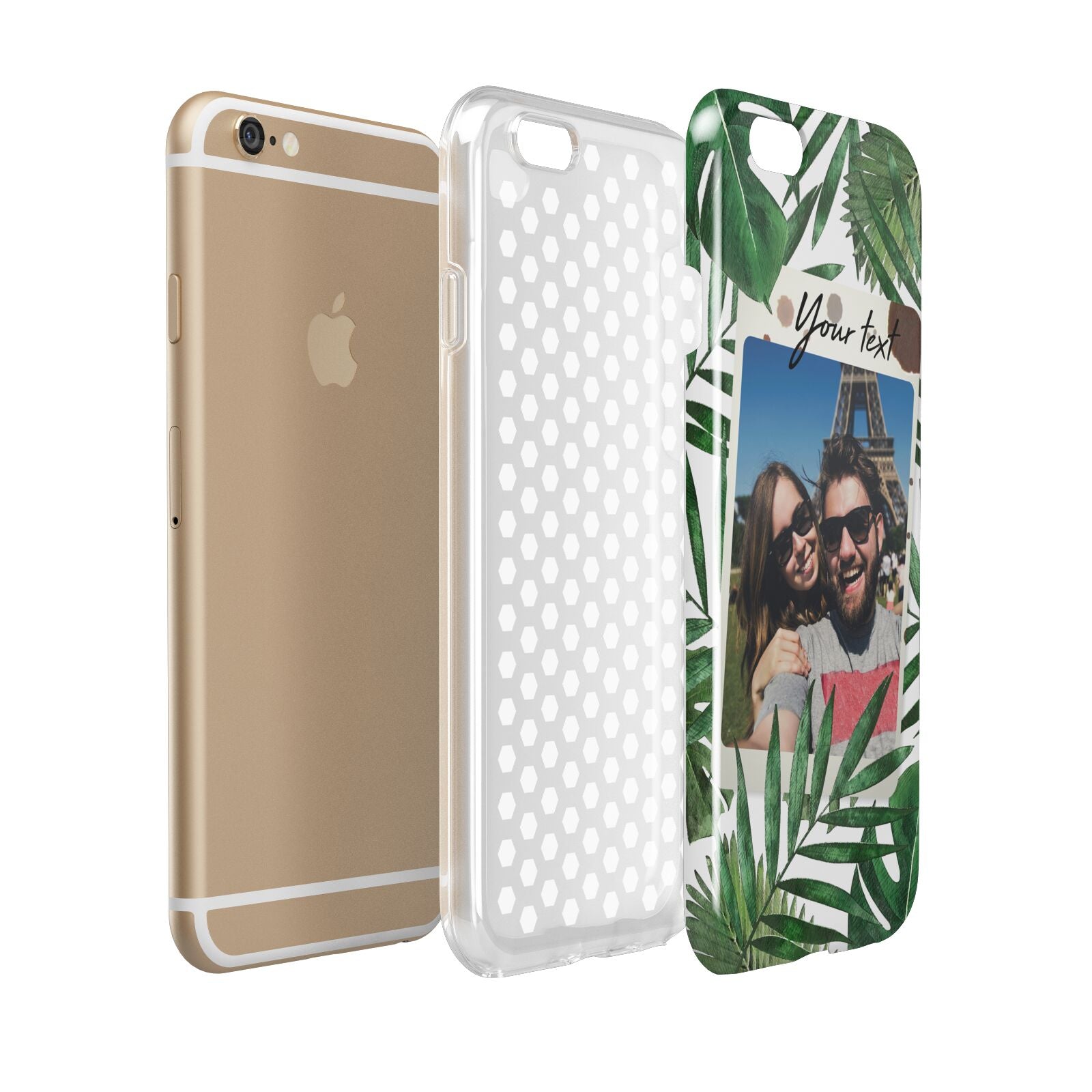 Personalised Tropical Photo Text Apple iPhone 6 3D Tough Case Expanded view