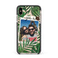 Personalised Tropical Photo Text Apple iPhone Xs Max Impact Case Black Edge on Gold Phone