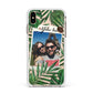 Personalised Tropical Photo Text Apple iPhone Xs Max Impact Case White Edge on Gold Phone