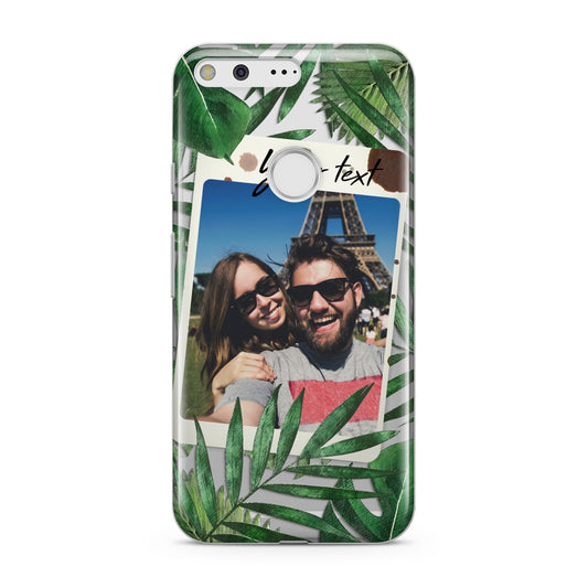 Personalised Tropical Photo Text Google Pixel Case