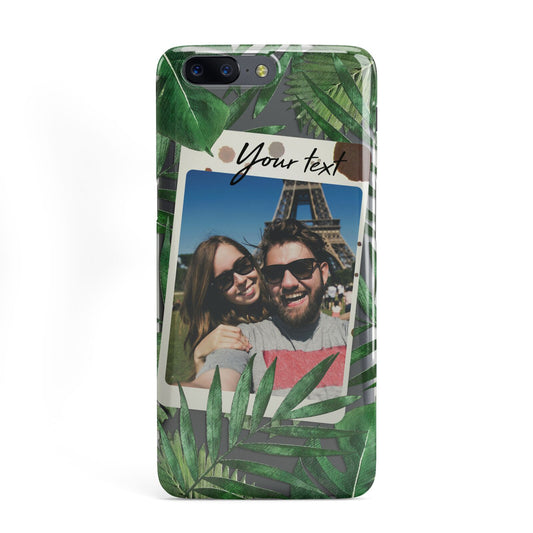 Personalised Tropical Photo Text OnePlus Case