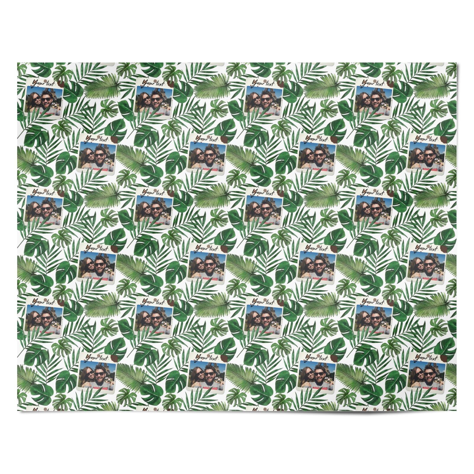 Personalised Tropical Photo Text Personalised Wrapping Paper Alternative