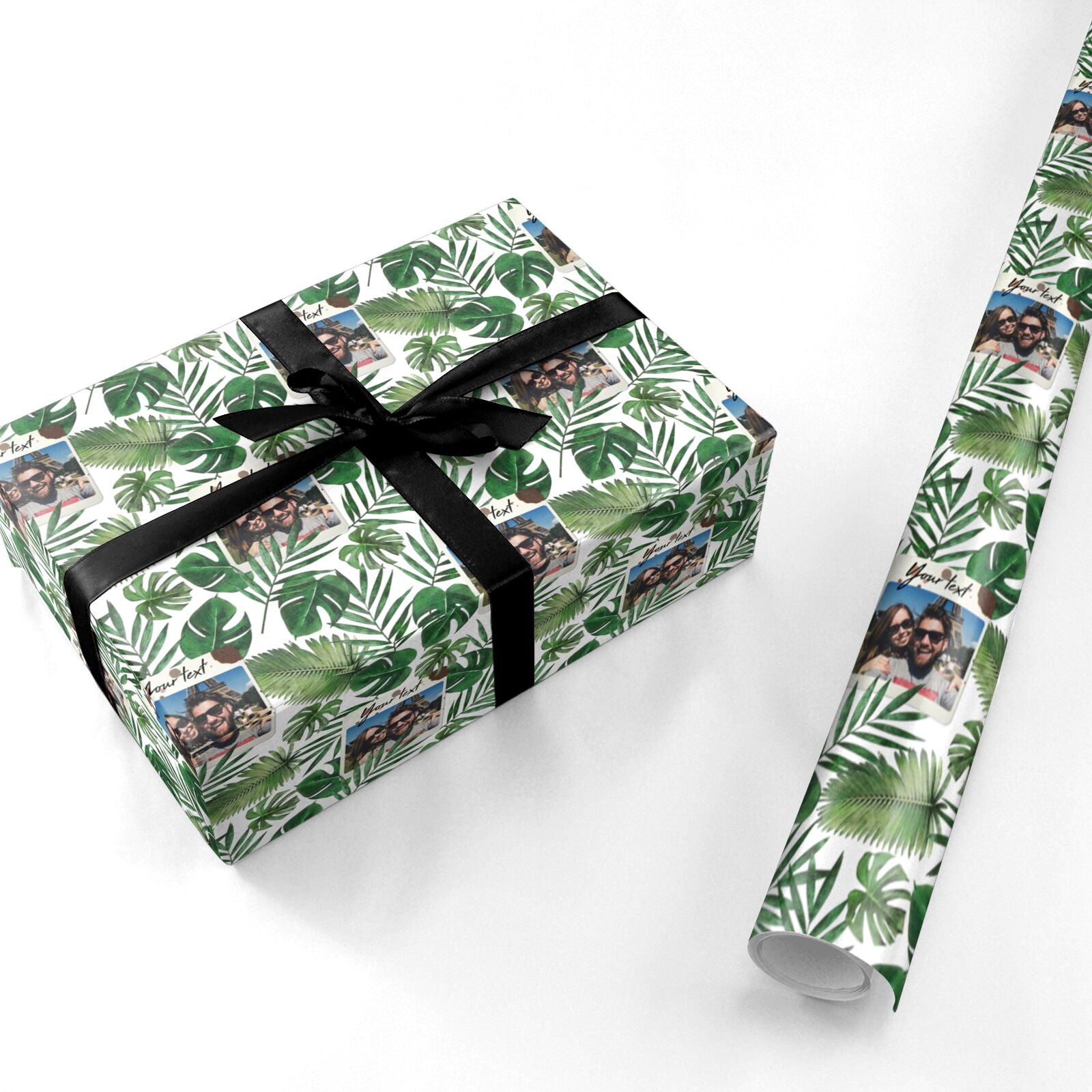 Personalised Tropical Photo Text Personalised Wrapping Paper