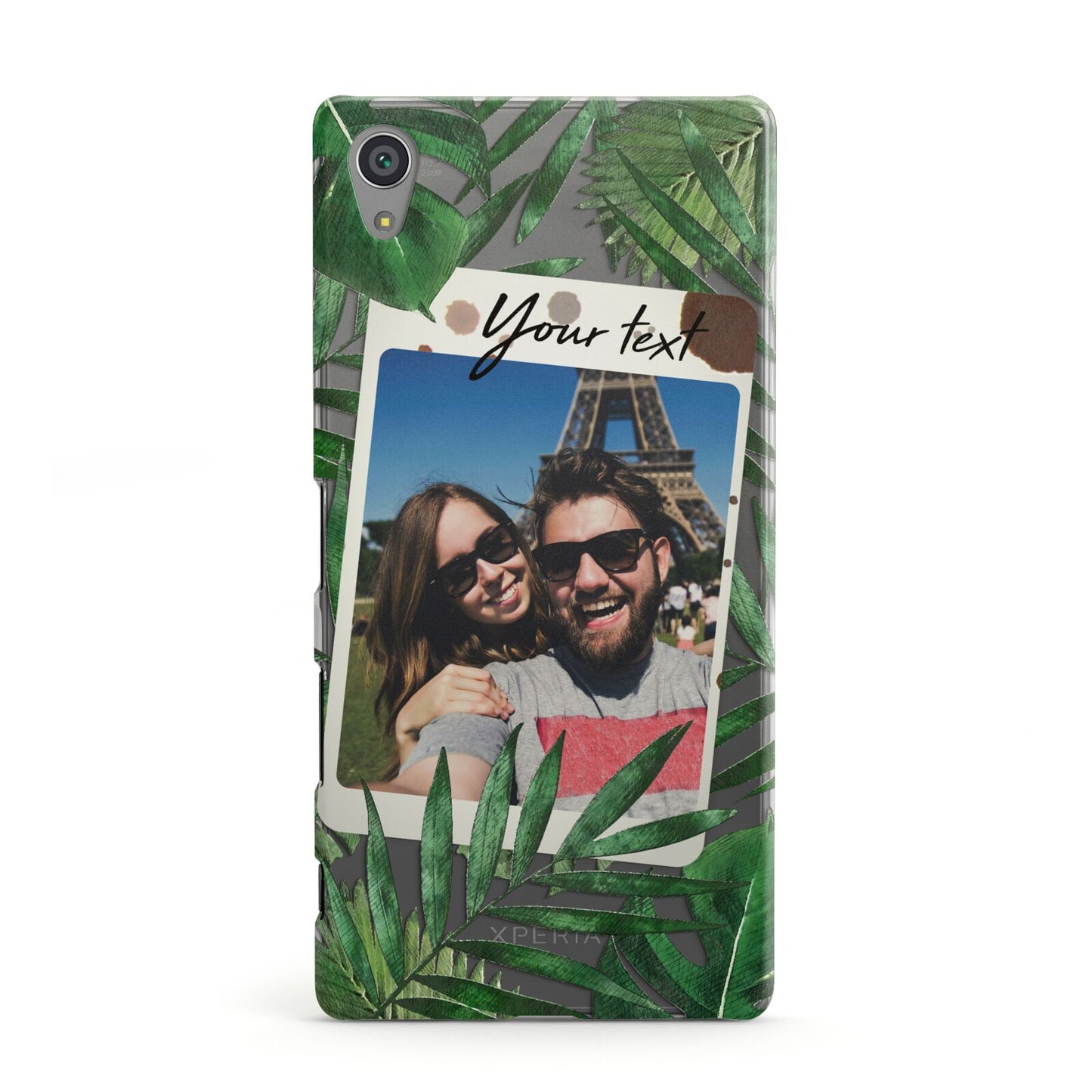 Personalised Tropical Photo Text Sony Xperia Case