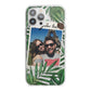 Personalised Tropical Photo Text iPhone 13 Pro Max TPU Impact Case with White Edges