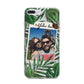 Personalised Tropical Photo Text iPhone 7 Plus Bumper Case on Silver iPhone