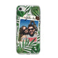 Personalised Tropical Photo Text iPhone 8 Bumper Case on Silver iPhone