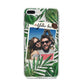 Personalised Tropical Photo Text iPhone 8 Plus Bumper Case on Silver iPhone