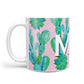 Personalised Tropical Pink Cactus 10oz Mug Alternative Image 1