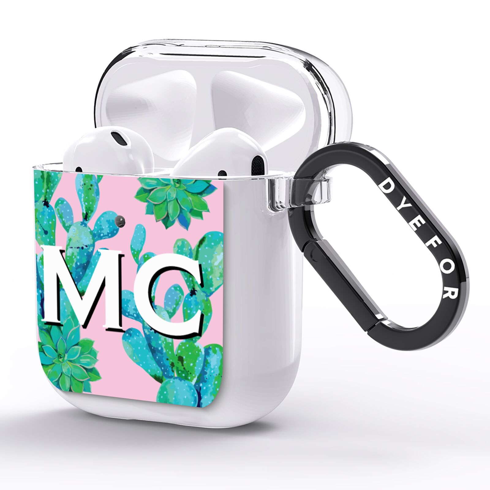 Personalised Tropical Pink Cactus AirPods Case – Dyefor
