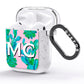 Personalised Tropical Pink Cactus AirPods Glitter Case Side Image