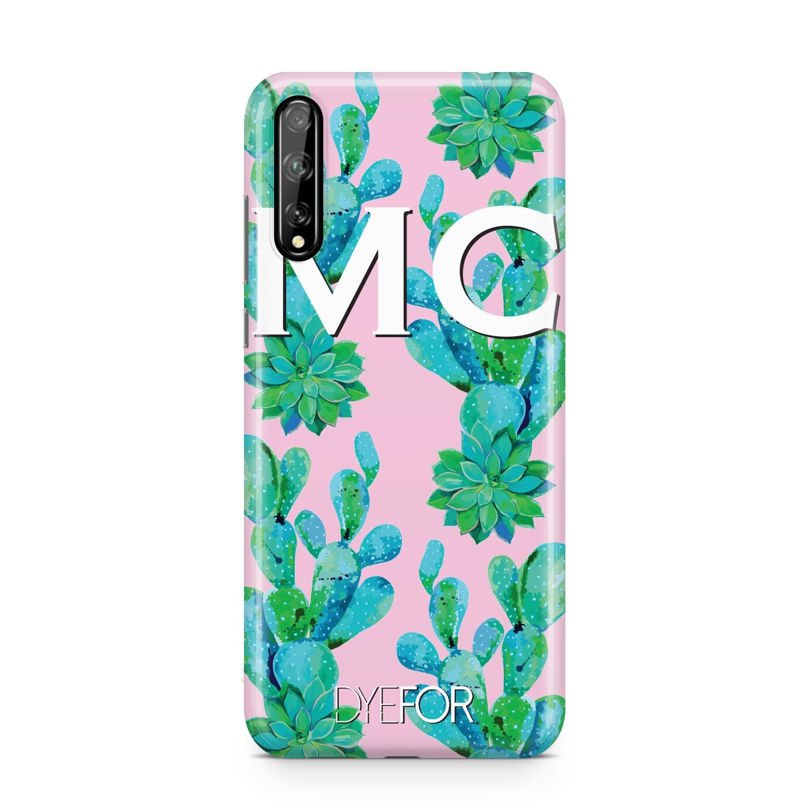 Personalised Tropical Pink Cactus Huawei Enjoy 10s Phone Case