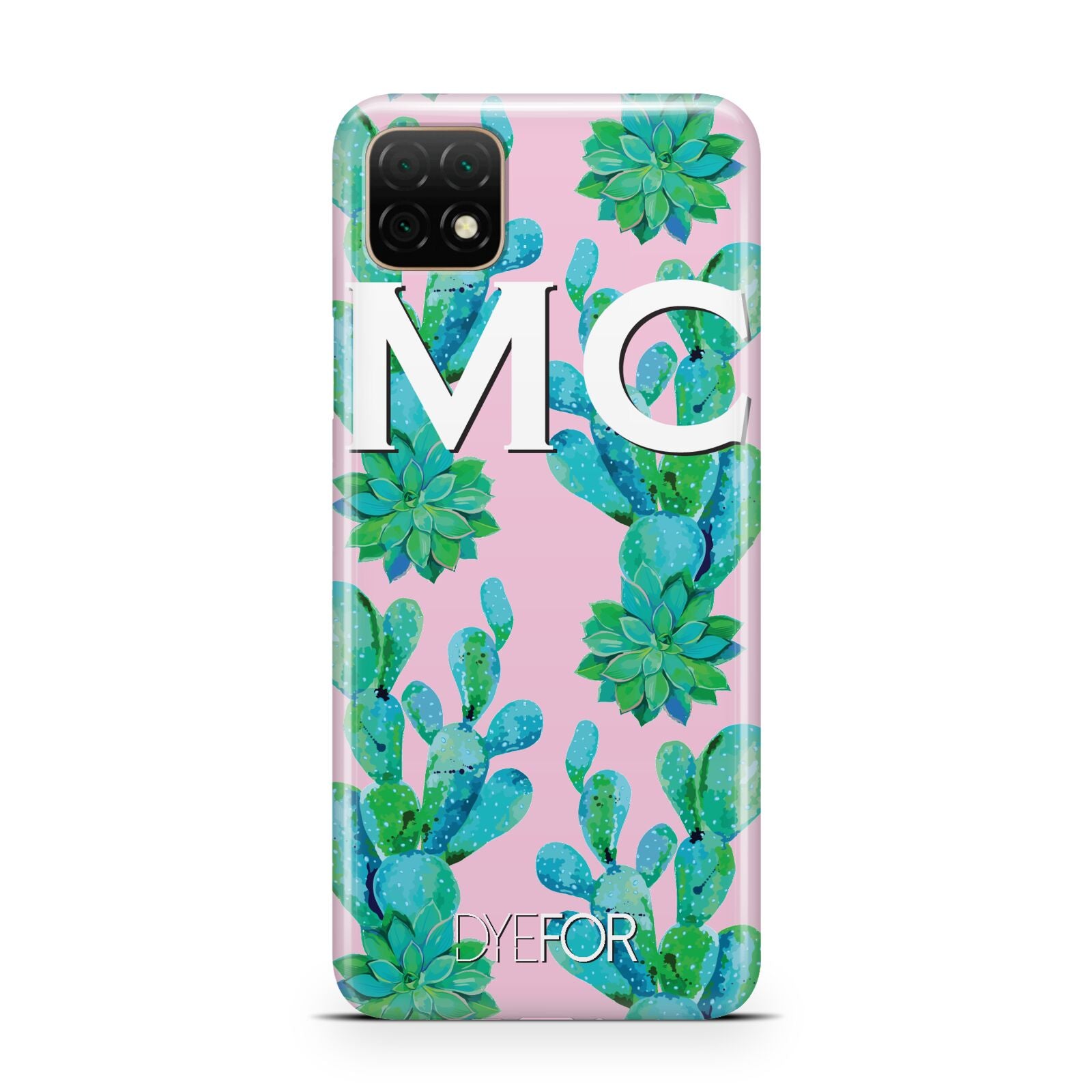 Personalised Tropical Pink Cactus Huawei Enjoy 20 Phone Case