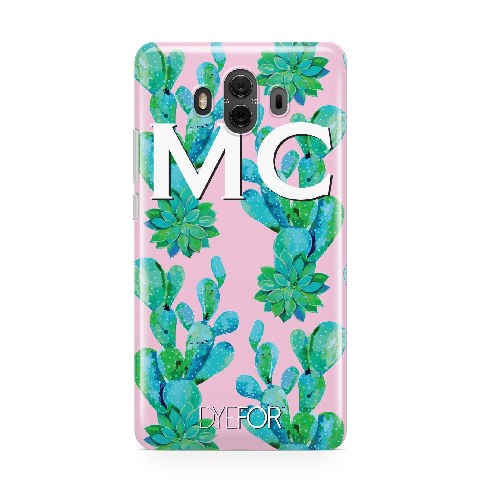 Personalised Tropical Pink Cactus Huawei Mate 10 Protective Phone Case