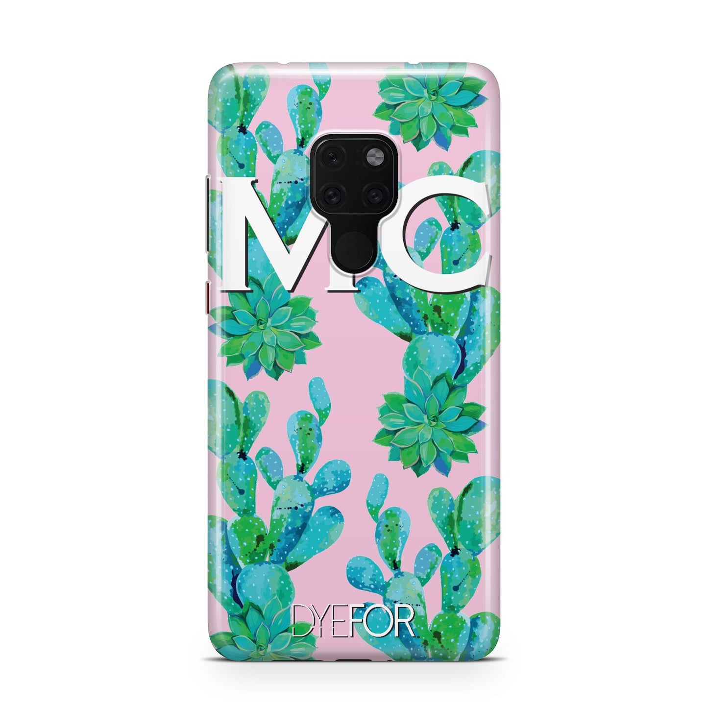 Personalised Tropical Pink Cactus Huawei Mate 20 Phone Case