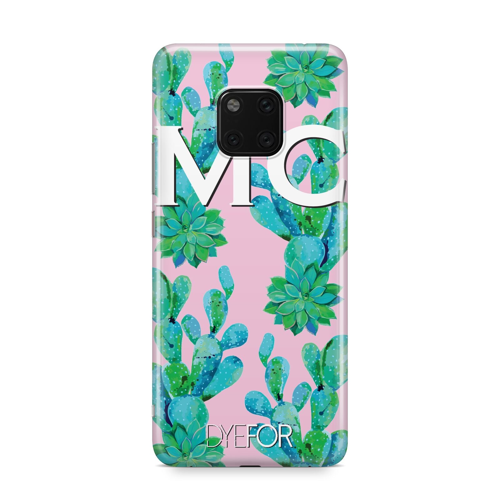 Personalised Tropical Pink Cactus Huawei Mate 20 Pro Phone Case