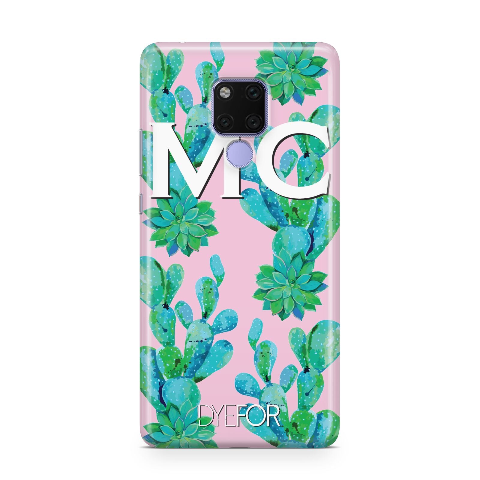 Personalised Tropical Pink Cactus Huawei Mate 20X Phone Case