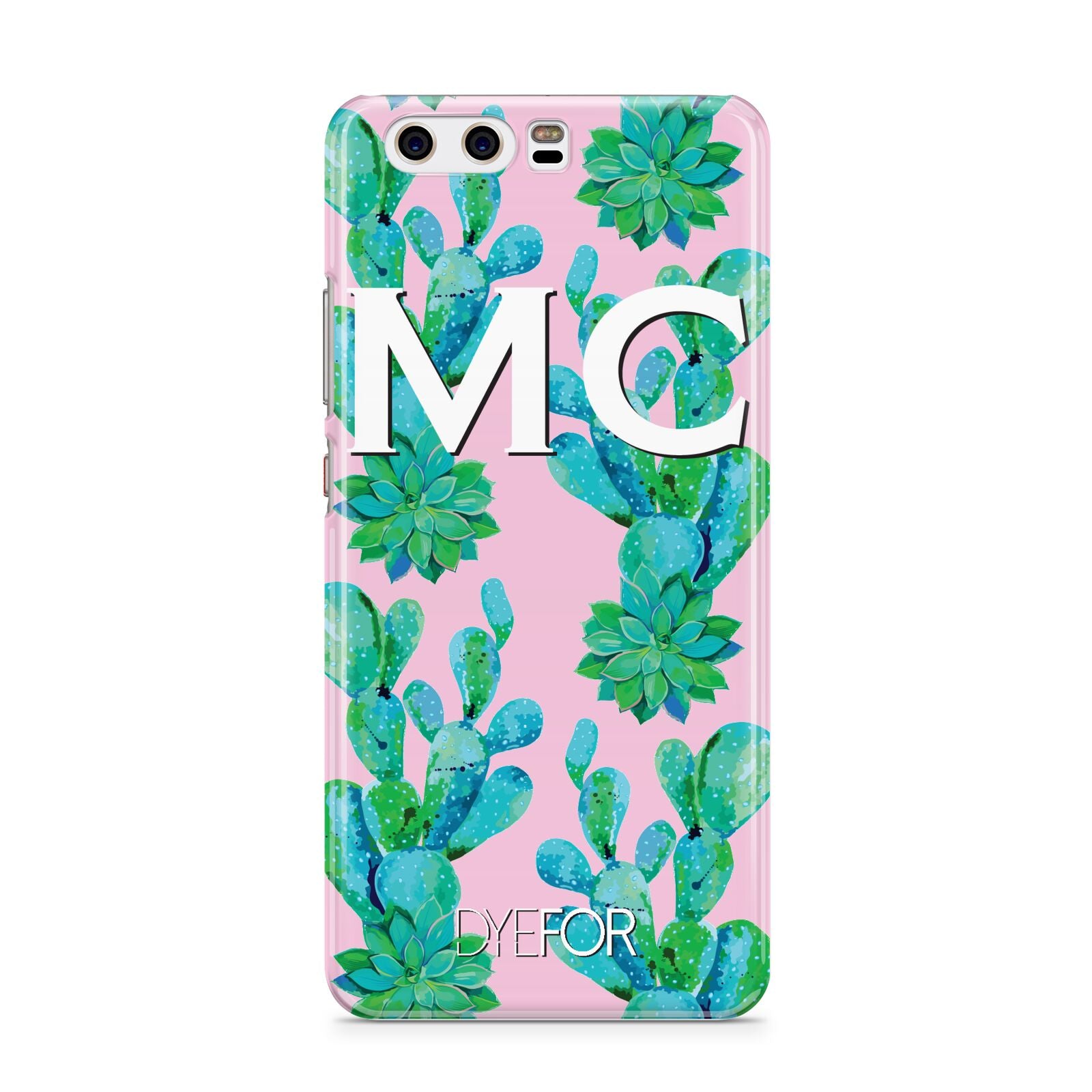 Personalised Tropical Pink Cactus Huawei P10 Phone Case