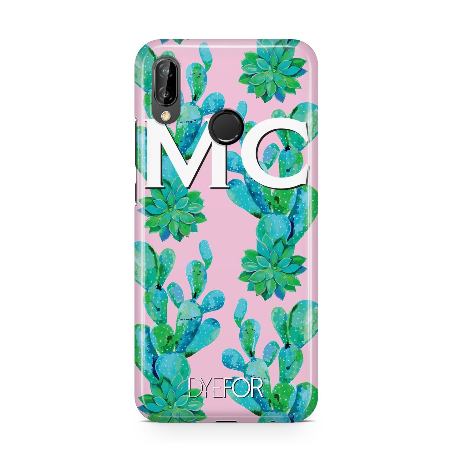 Personalised Tropical Pink Cactus Huawei P20 Lite Phone Case