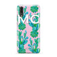 Personalised Tropical Pink Cactus Huawei P20 Phone Case