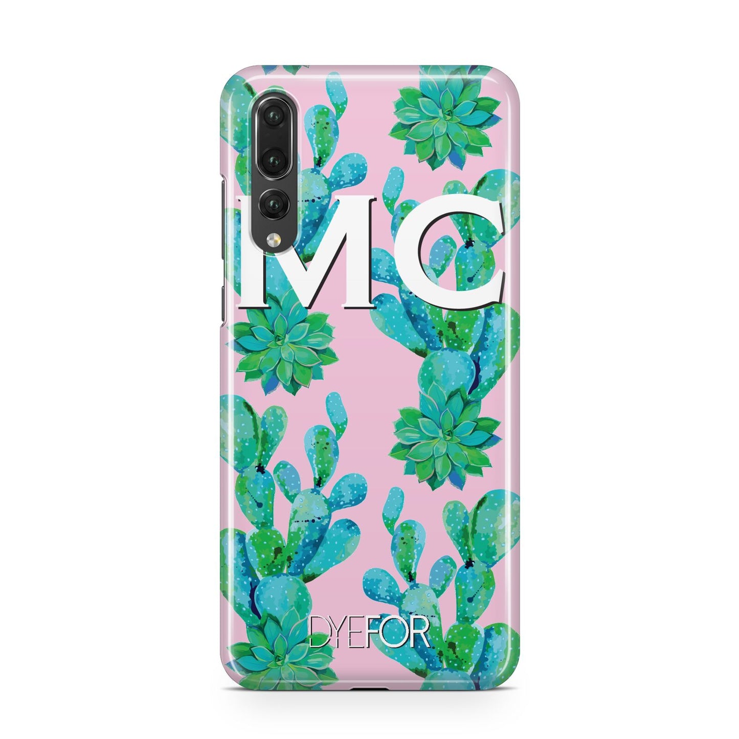 Personalised Tropical Pink Cactus Huawei P20 Pro Phone Case