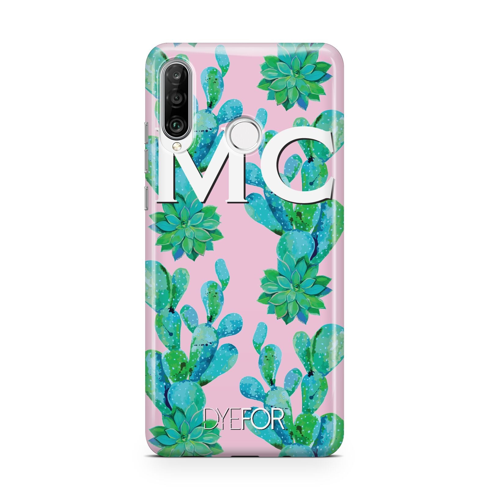 Personalised Tropical Pink Cactus Huawei P30 Lite Phone Case