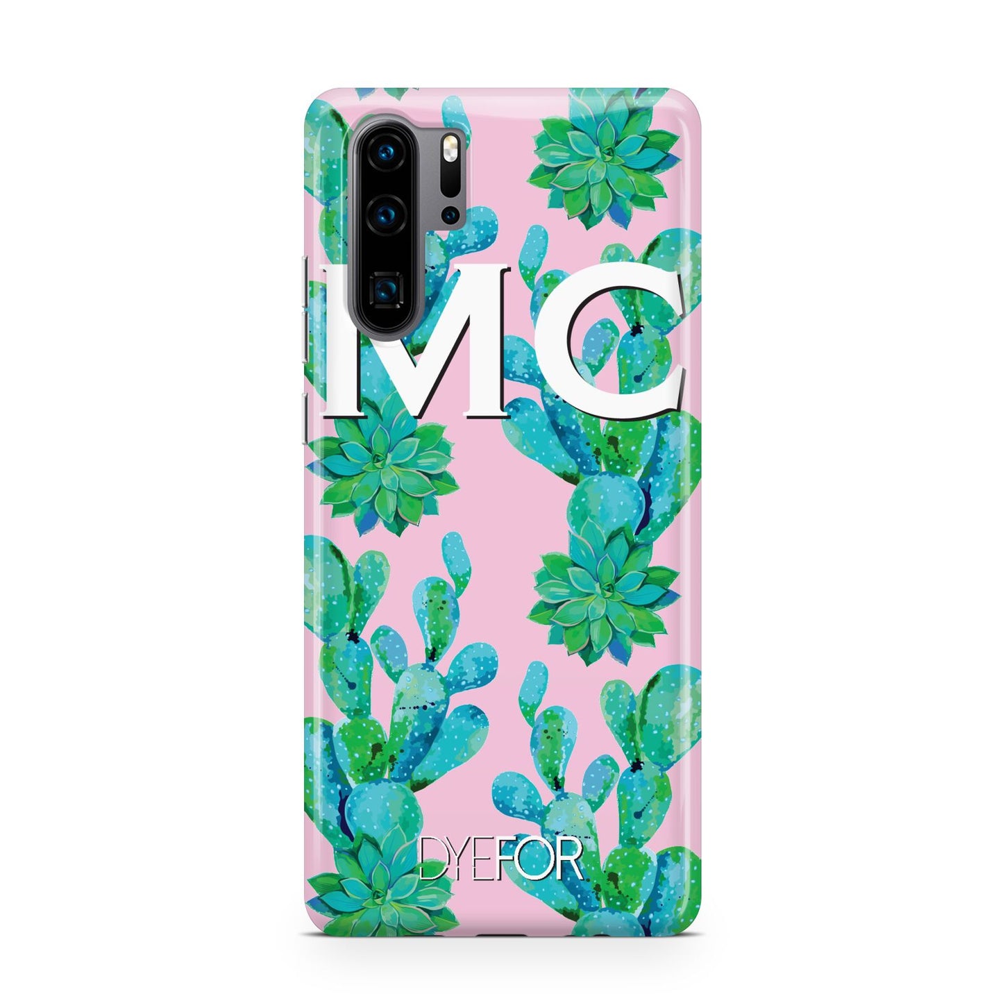 Personalised Tropical Pink Cactus Huawei P30 Pro Phone Case