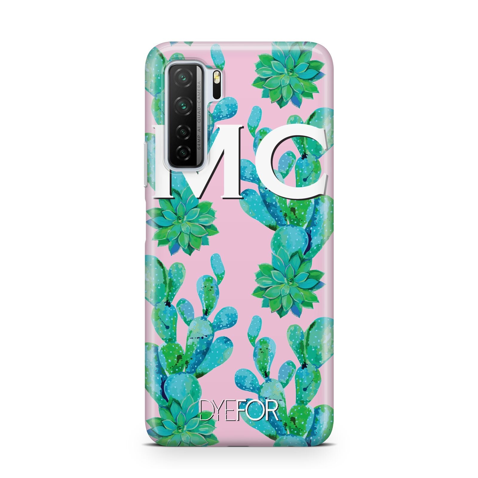 Personalised Tropical Pink Cactus Huawei P40 Lite 5G Phone Case