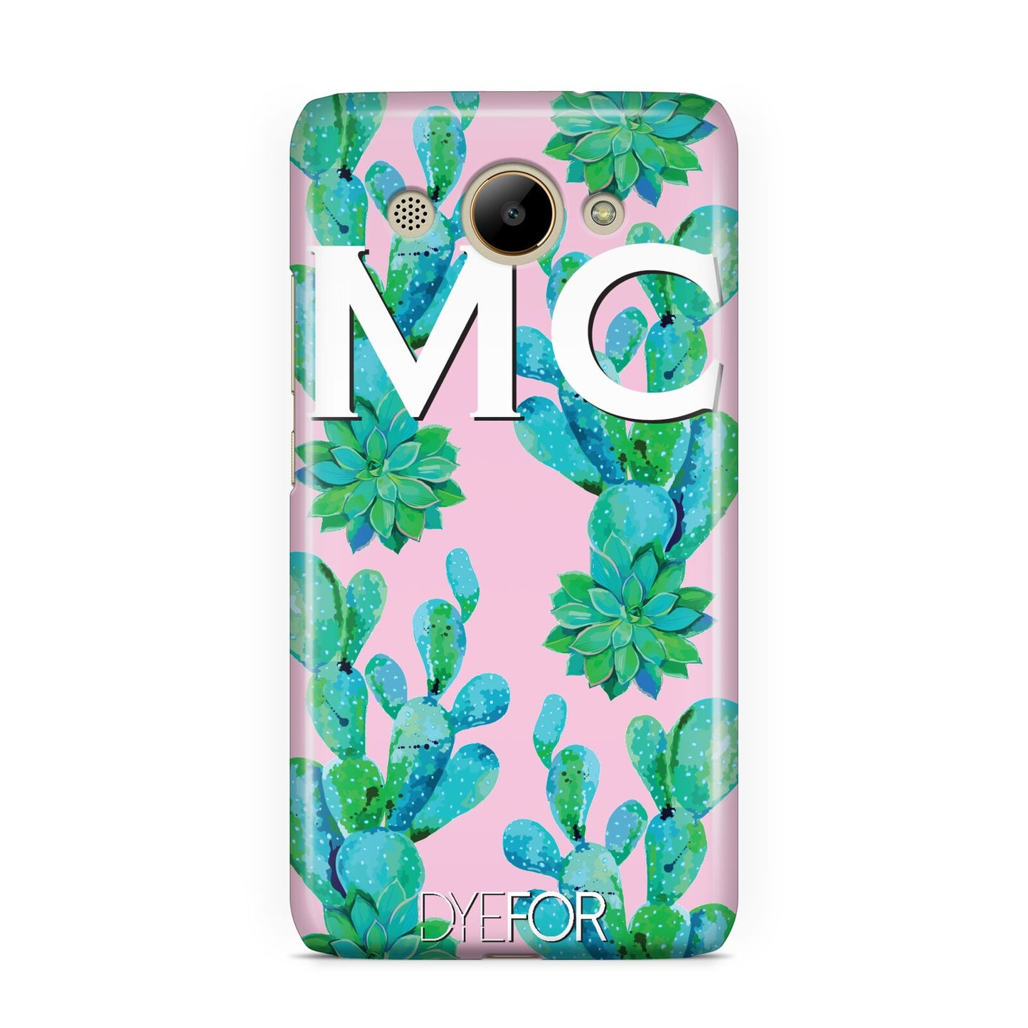 Personalised Tropical Pink Cactus Huawei Y3 2017