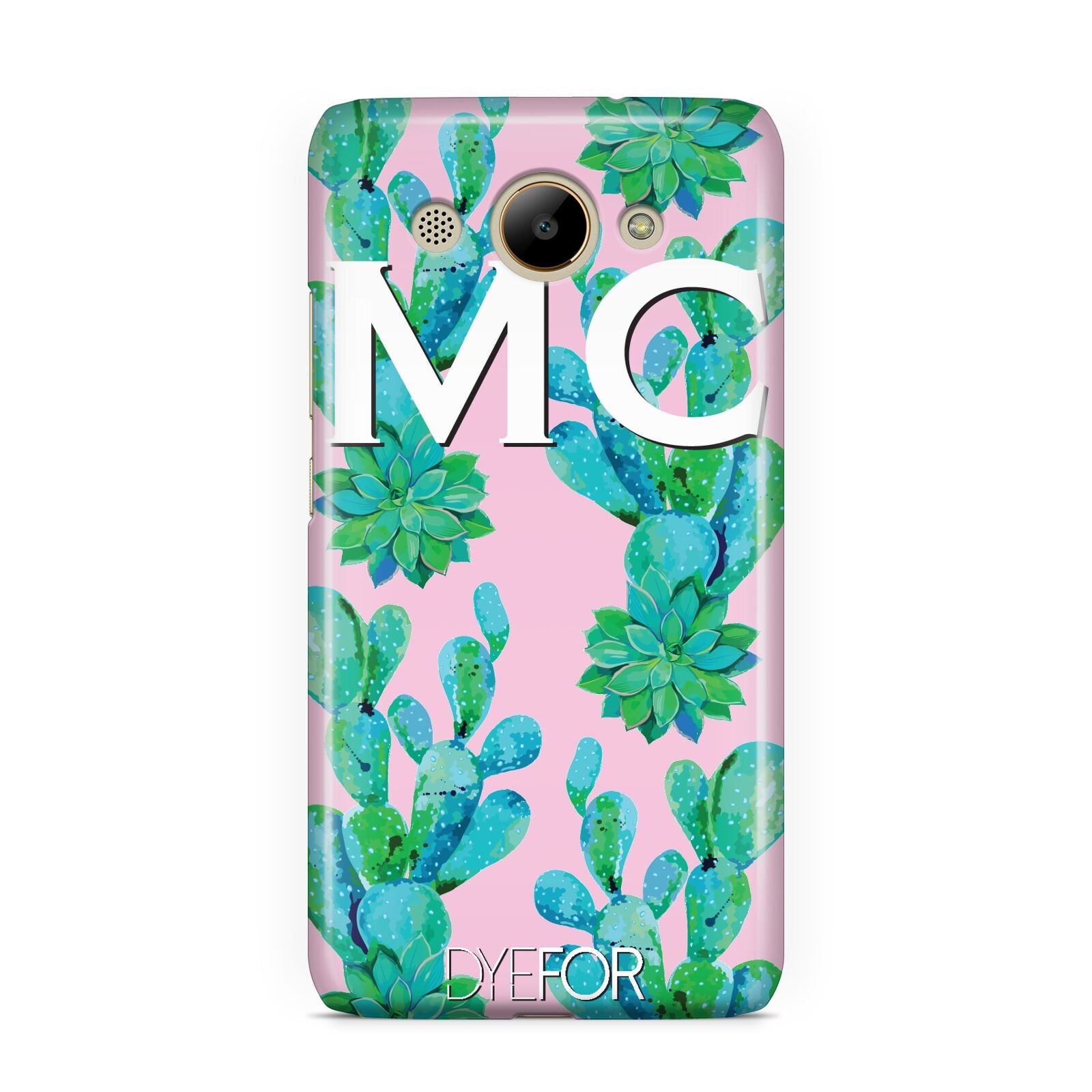 Personalised Tropical Pink Cactus Huawei Y3 2017