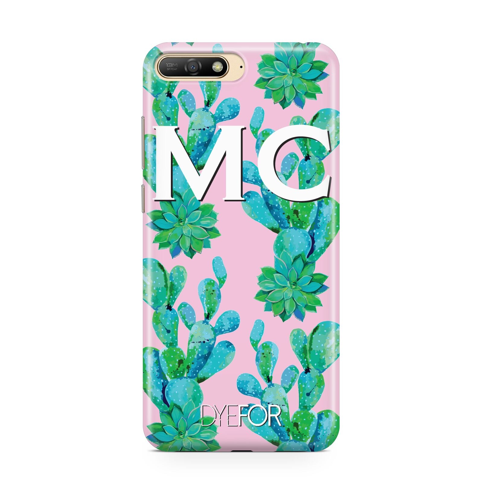 Personalised Tropical Pink Cactus Huawei Y6 2018