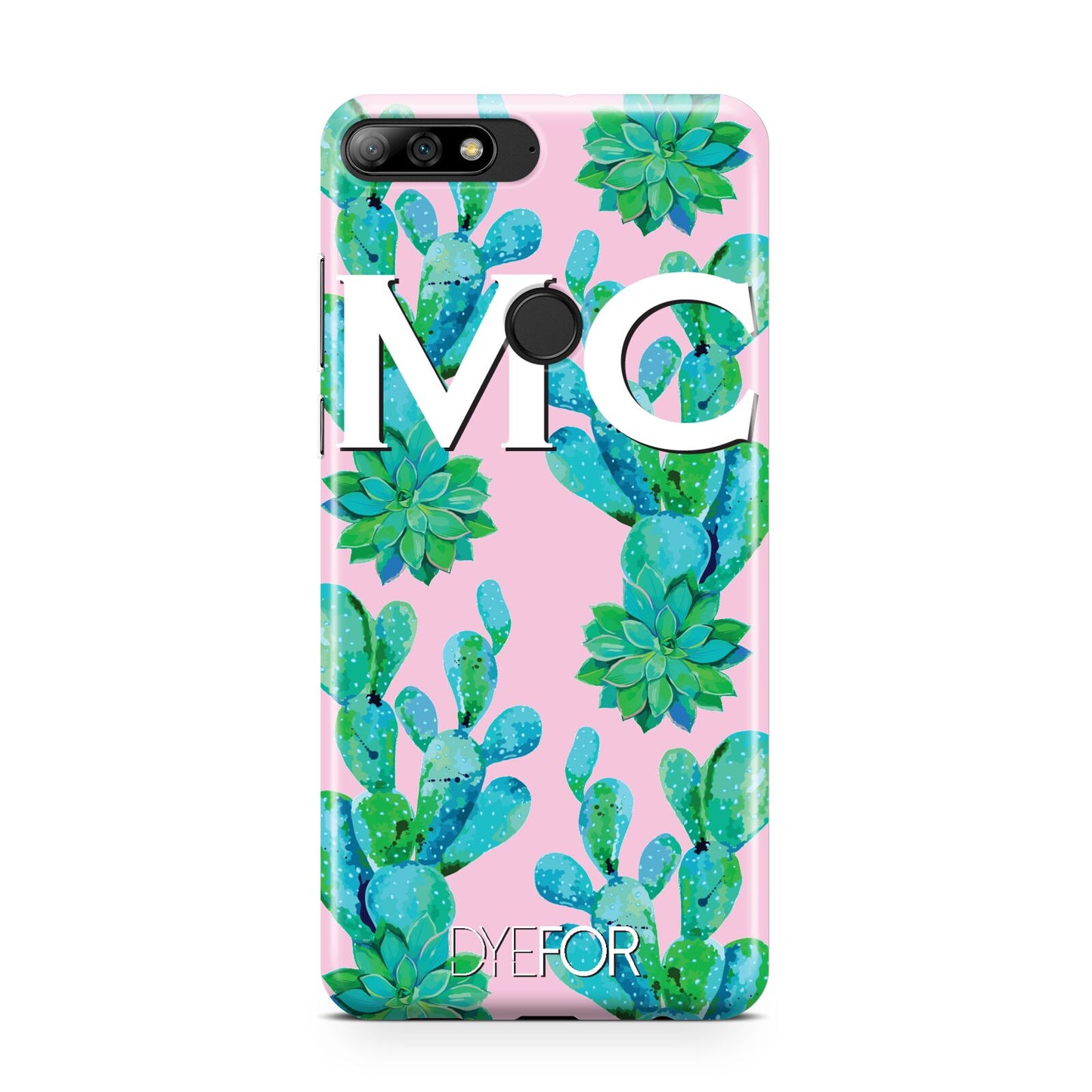 Personalised Tropical Pink Cactus Huawei Y7 2018