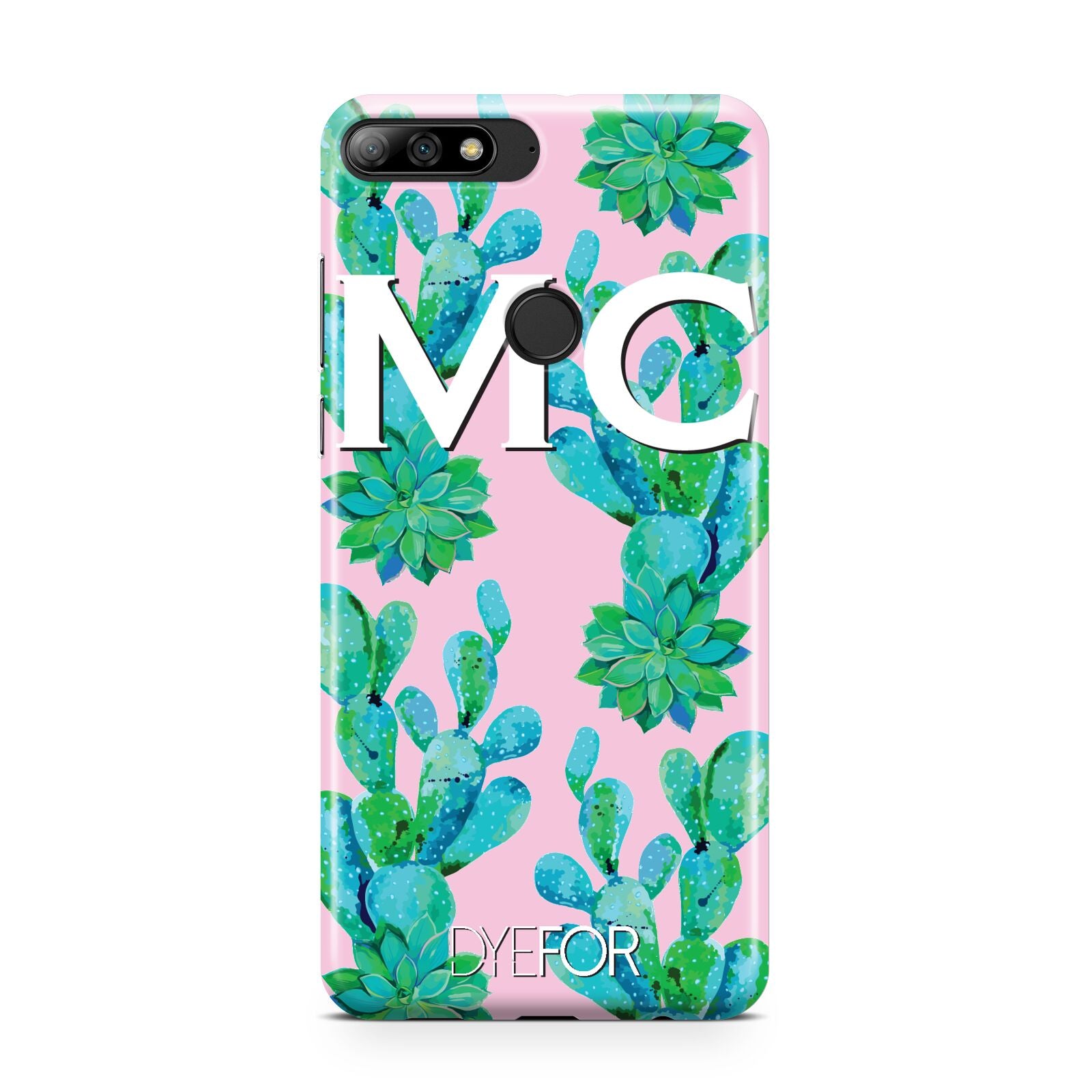 Personalised Tropical Pink Cactus Huawei Y7 2018