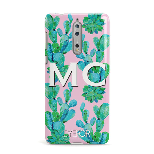 Personalised Tropical Pink Cactus Nokia Case