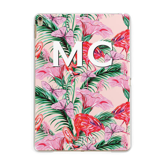 Personalised Tropical Pink Flamingo Apple iPad Gold Case