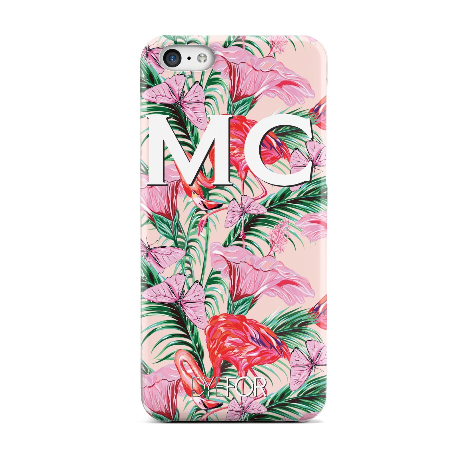 Personalised Tropical Pink Flamingo Apple iPhone 5c Case
