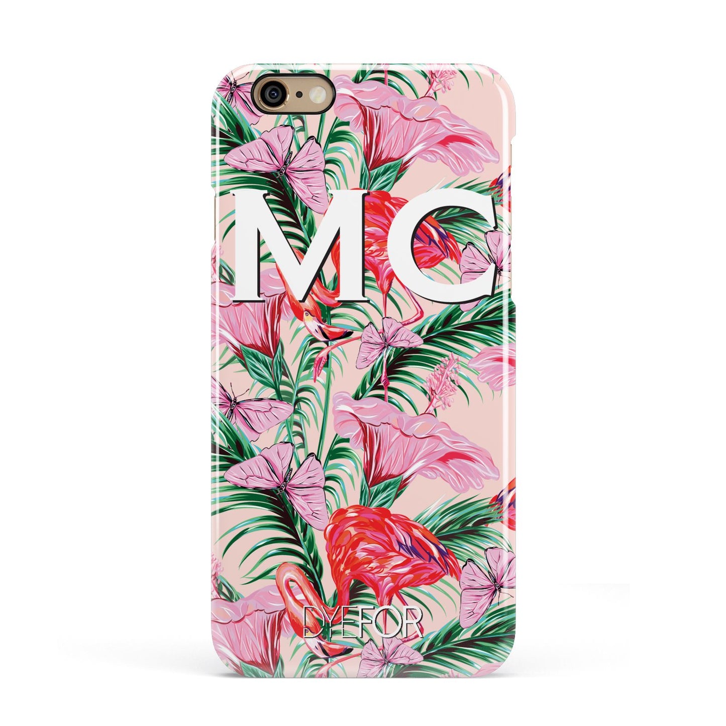 Personalised Tropical Pink Flamingo Apple iPhone 6 3D Snap Case